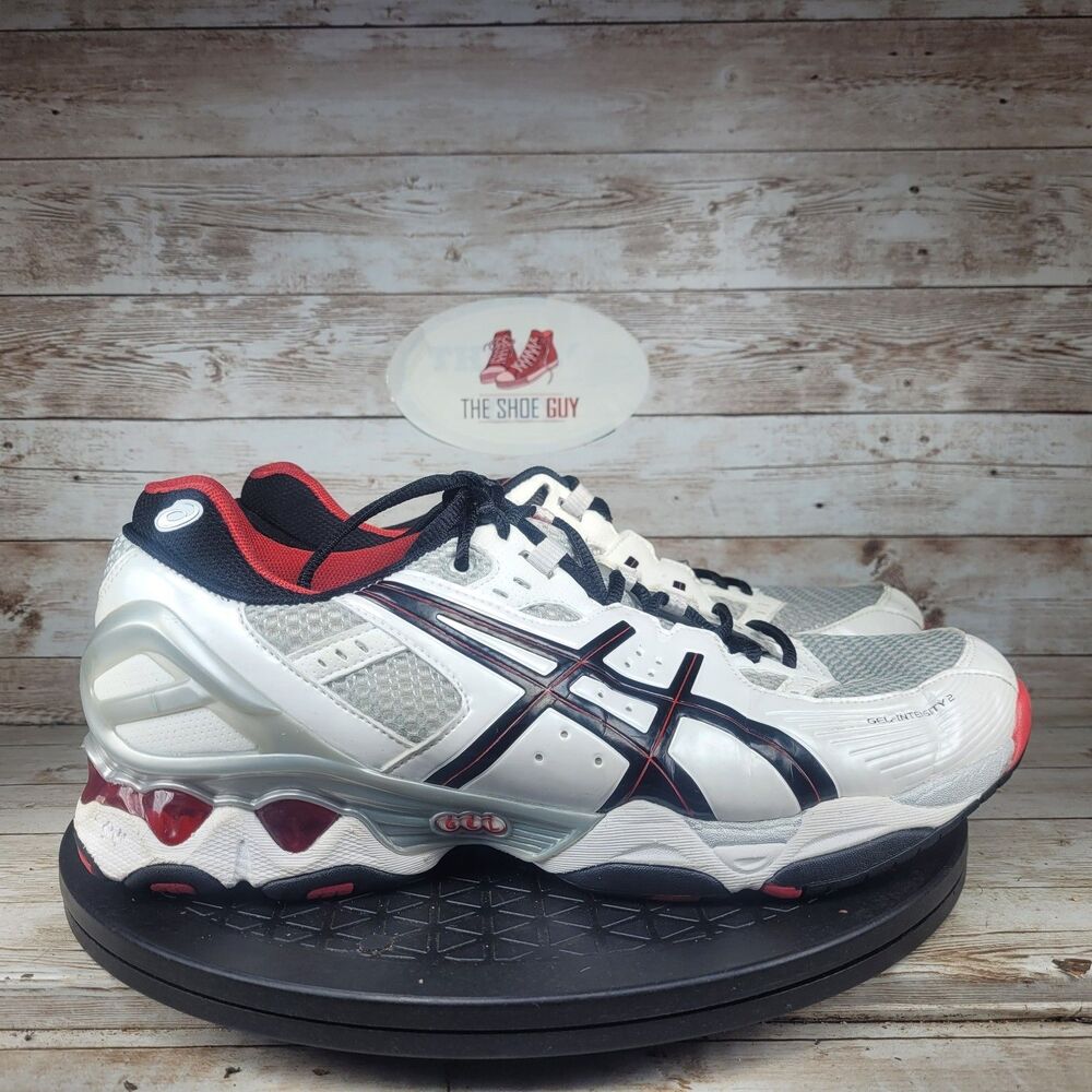 Asics Gel Intensity 2 Men's Size 9 Red White Athletic Tennis Shoes